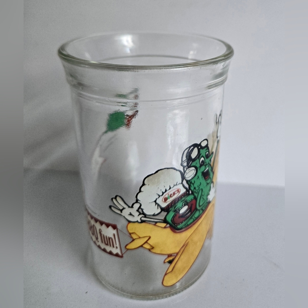 Vintage Bick's Pickles Advertisement Drinking Jar Mid Century